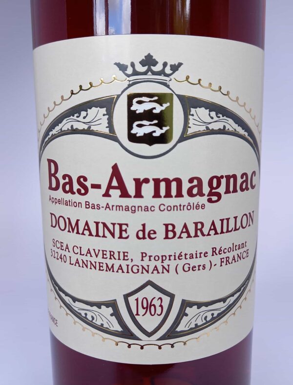 Bas-Armagnac BARAILLON 1963 – Image 3